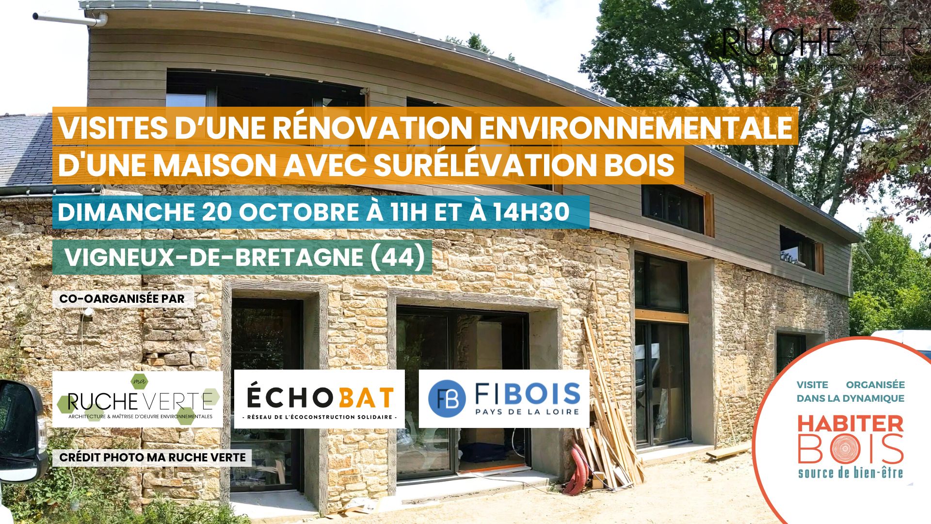 Visites d’une rénovation environnementale avec une surélévation bois